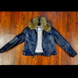 Abercrombie Kids Leather Moto Rocker Jacket